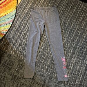 Juicy Couture Gray Leggings with Pink Logo
